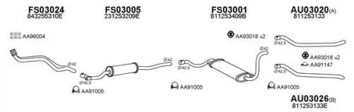 Система выпуска ОГ FS030002 FAURECIA