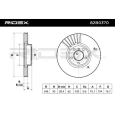 Тормозной диск 82B0370 RIDEX