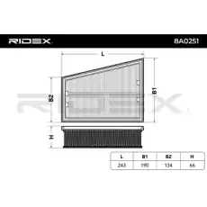 Воздушный фильтр 8A0251 RIDEX