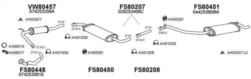 Система выпуска ОГ FS800213 FAURECIA