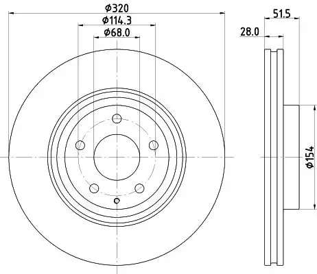 Тормозной диск MINTEX MDC2929C передняя ось
