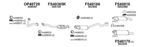 Система выпуска ОГ FS400491 FAURECIA