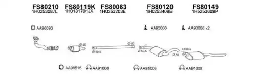 Система выпуска ОГ FS800225 FAURECIA