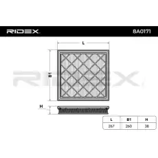 Воздушный фильтр 8A0171 RIDEX