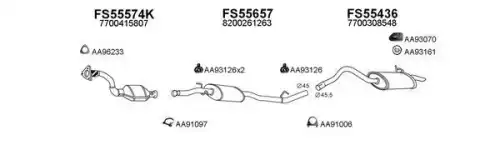 Система выпуска ОГ FS550534 FAURECIA