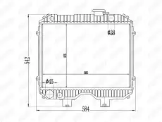 Радиатор системы охлаждения двигателя FEHU FRC1578