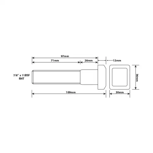 болт колеса Е7/8-11х096 SCWB0006 UC