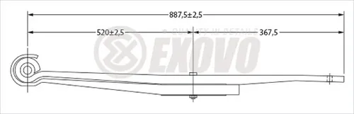 Рессора подвески EXOVO 28265E