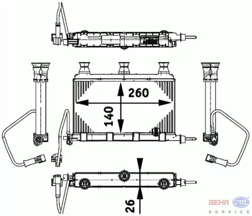 Радиатор печки BEHR 8FH 351 312-151
