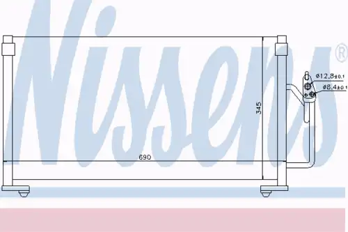 Радиатор кондиционера (конденсатор) NISSENS 94491
