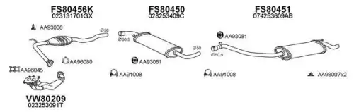 Система выпуска ОГ FS800638 FAURECIA