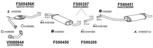 Система выпуска ОГ FS800640 FAURECIA