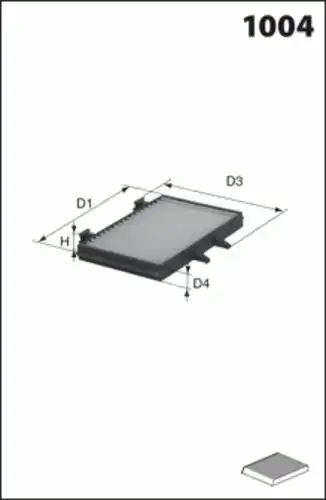 Салонный фильтр MECAFILTER ELR7194