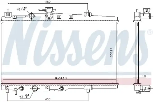 Радиатор кондиционера (конденсатор) NISSENS 606688