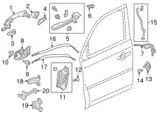 Ручка двери HONDA 72141TG7B81