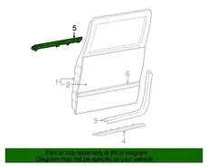 SEALING STRIP,RR S/D WDO OTR(BLACK) 15991899 CHEVROLET