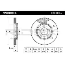 Тормозной диск 82B0004 RIDEX