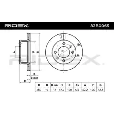 Тормозной диск 82B0065 RIDEX
