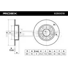 Тормозной диск 82B0018 RIDEX