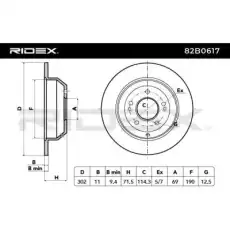 Тормозной диск 82B0617 RIDEX