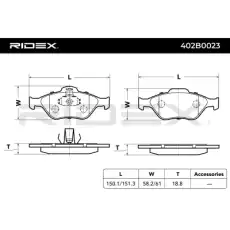 Тормозные колодки 402B0023 RIDEX