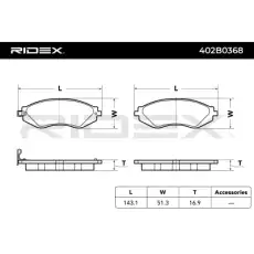 Тормозные колодки 402B0368 RIDEX