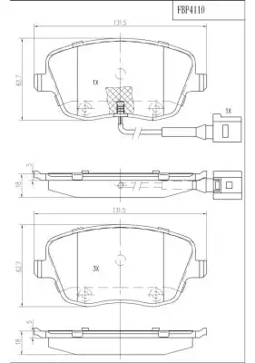 Тормозные колодки FBP4110 FI.BA