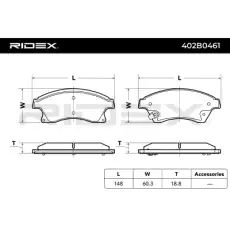 Тормозные колодки 402B0461 RIDEX