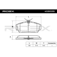 Тормозные колодки 402B0099 RIDEX