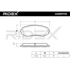Тормозные колодки 402B0735 RIDEX
