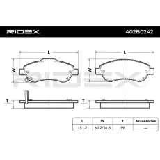 Тормозные колодки 402B0242 RIDEX