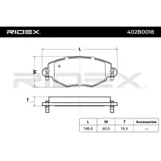 Тормозные колодки 402B0018 RIDEX
