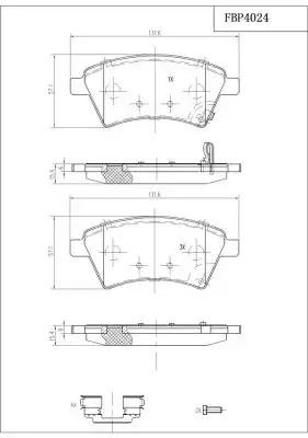 Тормозные колодки FBP4024 FI.BA