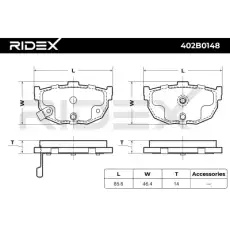 Тормозные колодки 402B0148 RIDEX