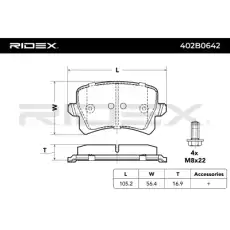Тормозные колодки 402B0642 RIDEX