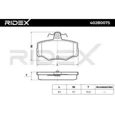 Тормозные колодки 402B0075 RIDEX
