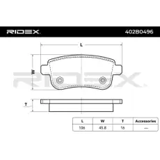 Тормозные колодки 402B0496 RIDEX