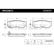 Тормозные колодки 402B0315 RIDEX