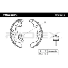 Тормозные колодки 70B0215 RIDEX