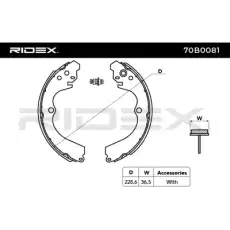 Тормозные колодки 70B0081 RIDEX