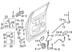 Ручка двери FORD FL3Z1522404AJ