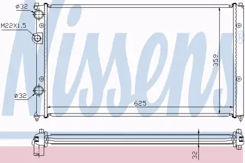 Радиатор кондиционера (конденсатор) NISSENS 652551