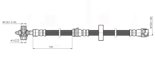 Тормозной шланг NBH6023 NATIONAL