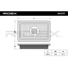 Воздушный фильтр 8A0111 RIDEX