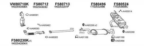Система выпуска ОГ FS800479 FAURECIA