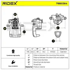 Тормозной суппорт 78B0364 RIDEX