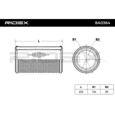 Воздушный фильтр 8A0364 RIDEX