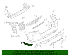 Bumper trim, 51128081641 BMW