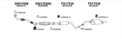 Система выпуска ОГ FS170024 FAURECIA