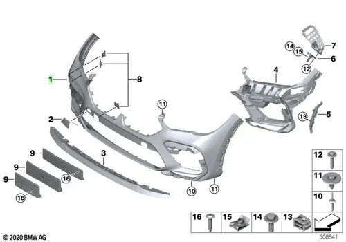 51118081634 Аэрод.пакет Performance Пд грунт. BMW